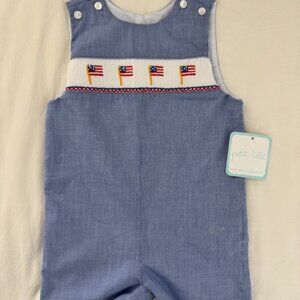 Patriotic Jon Jon | Petit Bebe | 18M | Patriotic Shortalls